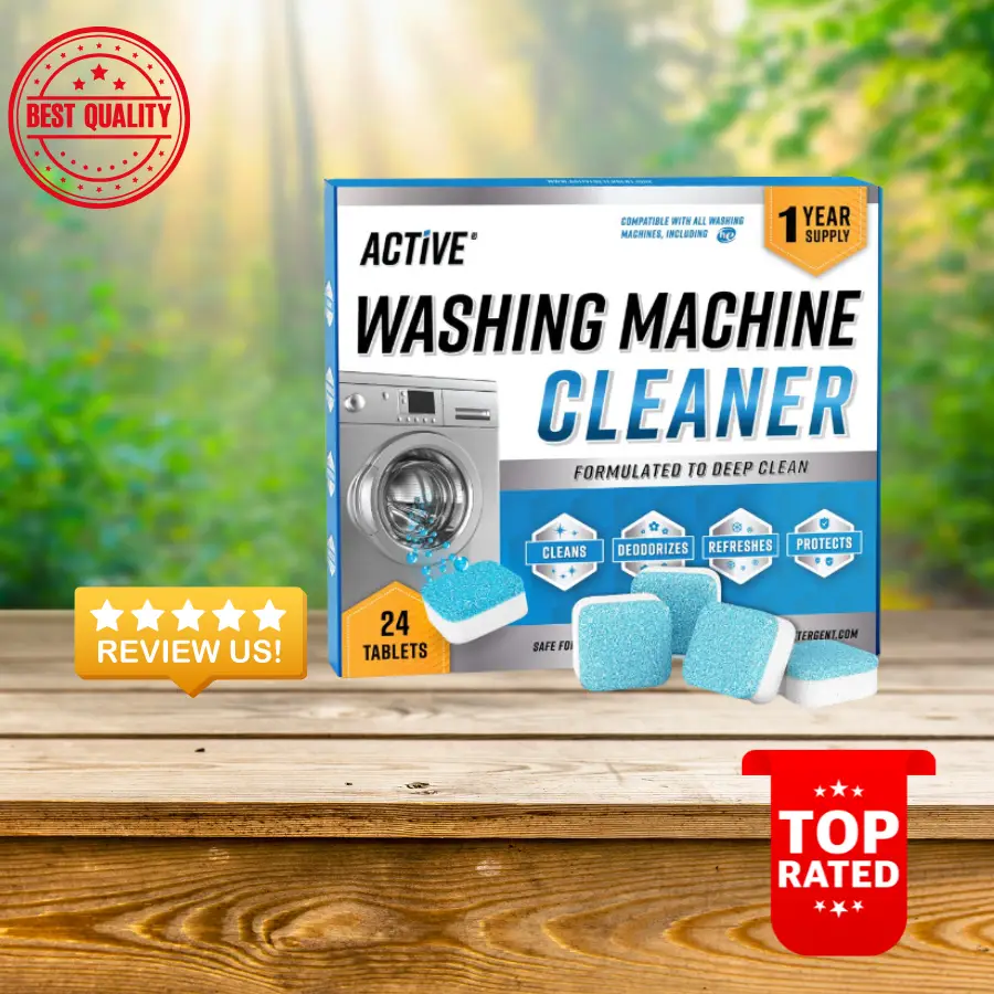 Active washing machine cleaner