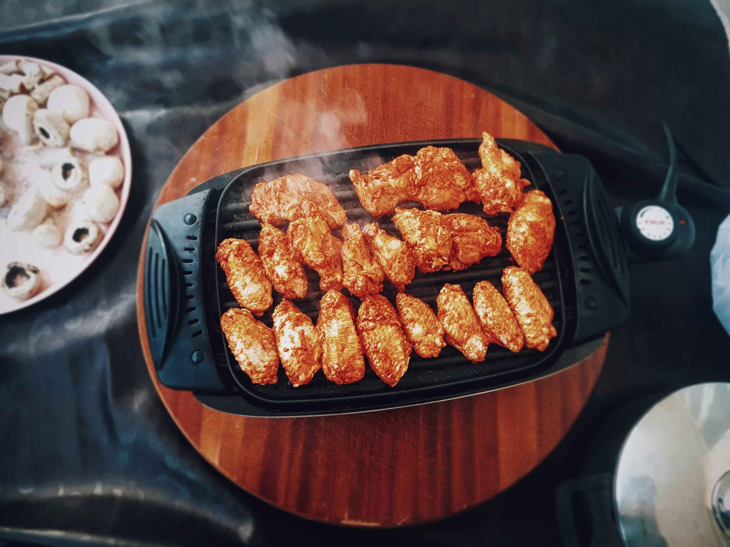 Cooking in indoor smokeless grill