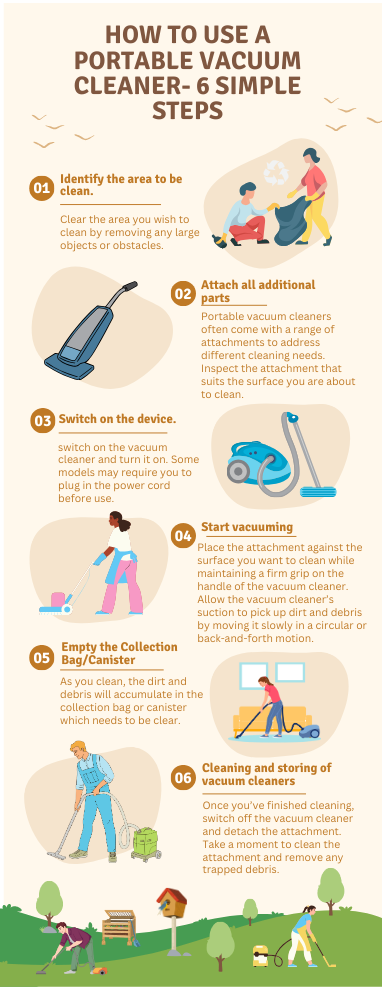 how to use portable vacuum cleaner